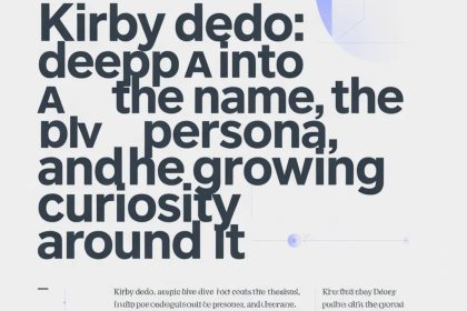 Kirby Dedo: A Deep Dive into the Name, the Persona, and the Growing Curiosity Around It