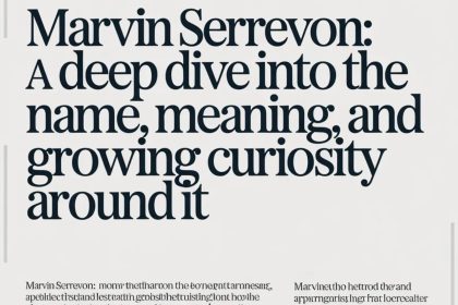 Marvin Serrevon: A Deep Dive into the Name, Meaning, and Growing Curiosity Around It