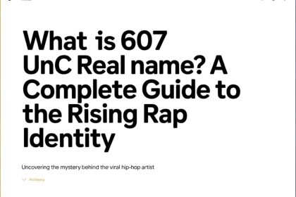 What Is 607 UNC Real Name? A Complete Guide to the Rising Rap Identity