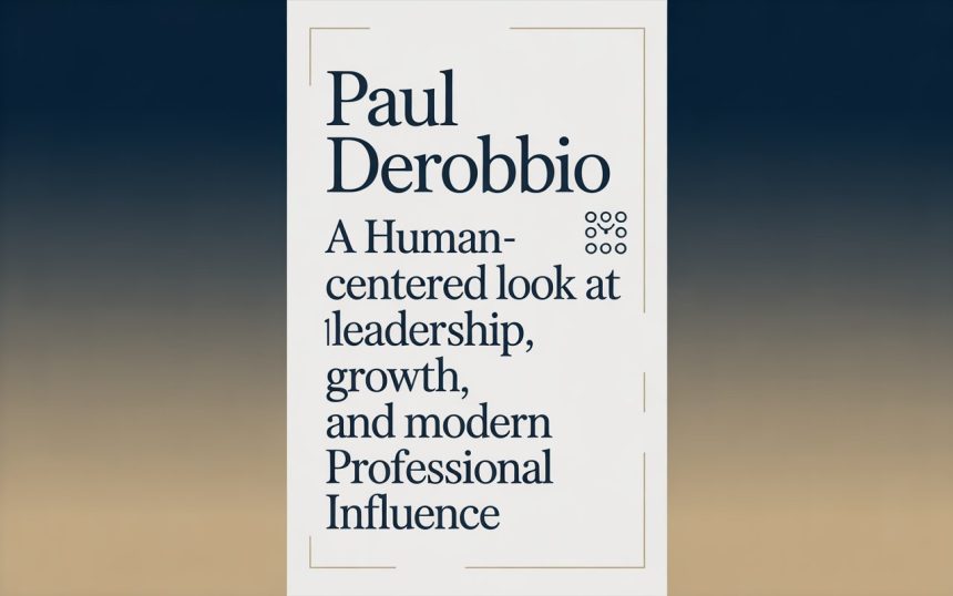 Paul DeRobbio: A Human-Centered Look at Leadership, Growth, and Modern Professional Influence