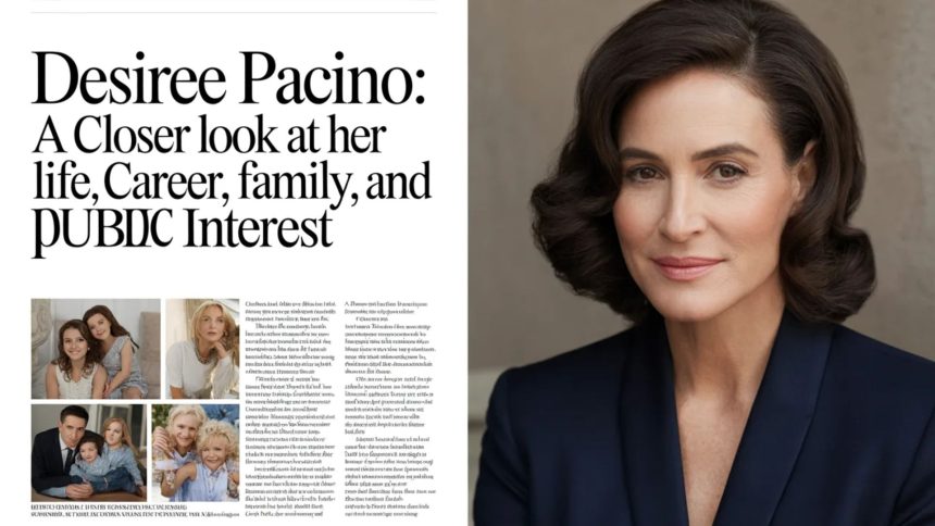 Desiree Pacino: A Closer Look at Her Life, Career, Family, and Public Interest